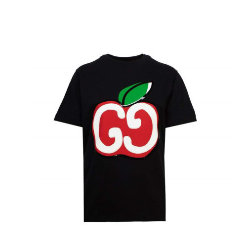 GUCCI/古馳  女士短袖T恤 黑色櫻桃圖案棉質(zhì)T恤580762 XJB7U 9381-165#200423CJW