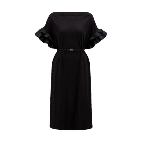  MONCLER蒙可蒙克萊 22年秋冬 女士 連衣裙 Ruffled Midi Dress H20938I00002829HP999