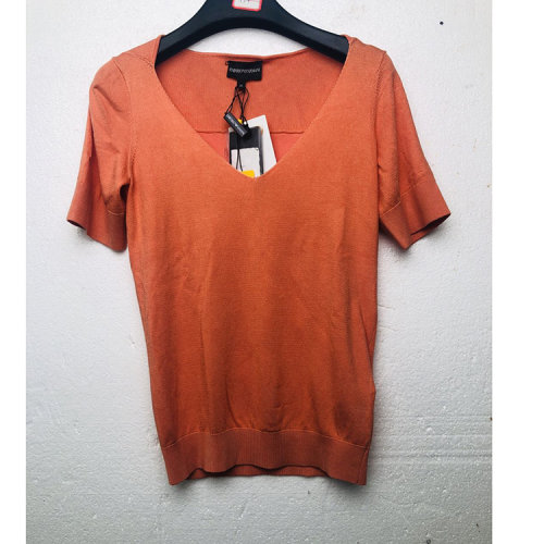 Emporio Armani/安普里奧阿瑪尼 橘色女士短袖 N2M05M N212M 250 瑕疵折扣