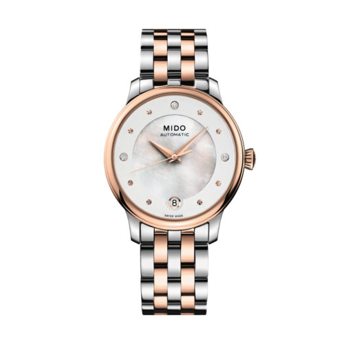  mido/美度  貝倫賽麗系列晨夕長動能鑲鉆自動機械女士腕表33.00毫米 M039.207.22.106.00