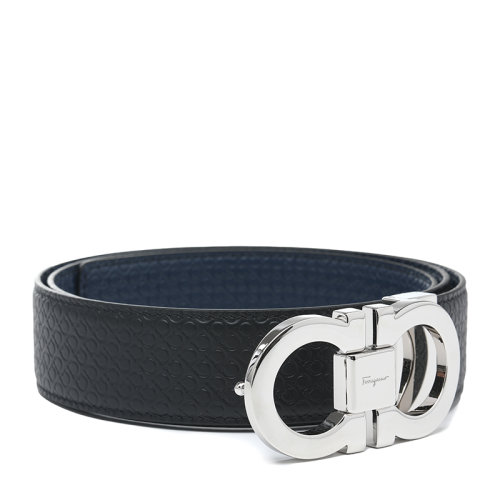 Salvatore Ferragamo/菲拉格慕22年商務(wù)簡約壓印牛皮革男士皮帶腰帶67953507