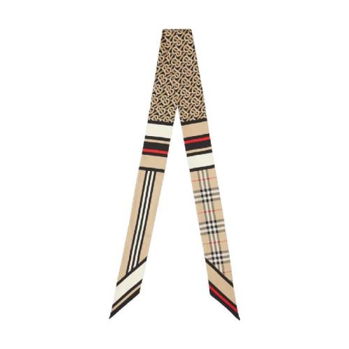  BURBERRY 22年秋冬 女士 蒙太奇印花窄版絲巾 80370171 預(yù)定商品1-3周發(fā)貨