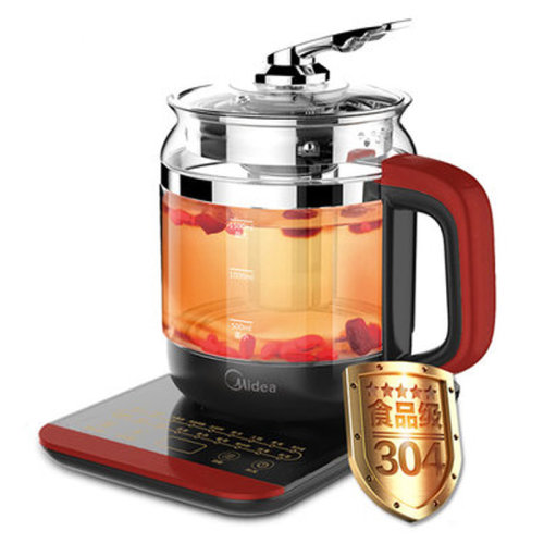 Midea/美的養(yǎng)生壺1.5L多功能電水壺煮茶煎藥壺加厚高硼玻璃GE1703c