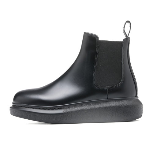 19秋冬 Alexander McQueen/亞歷山大麥昆 黑色女士低幫靴短靴 586398WHX52