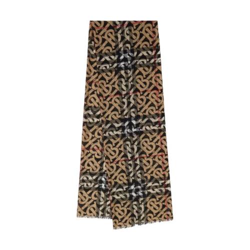  BURBERRY 22年秋冬 男士 專屬標(biāo)識印花輕盈格紋絲毛混紡圍巾 80333301 預(yù)定商品1-3周發(fā)貨