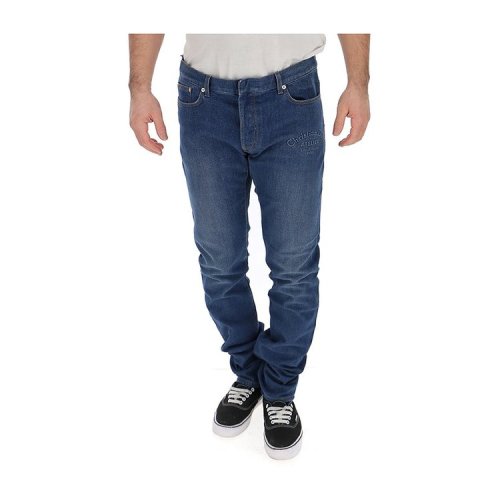 DIOR/迪奧   休閑褲 男士藍色棉質(zhì)牛仔褲 863DS13K0573530