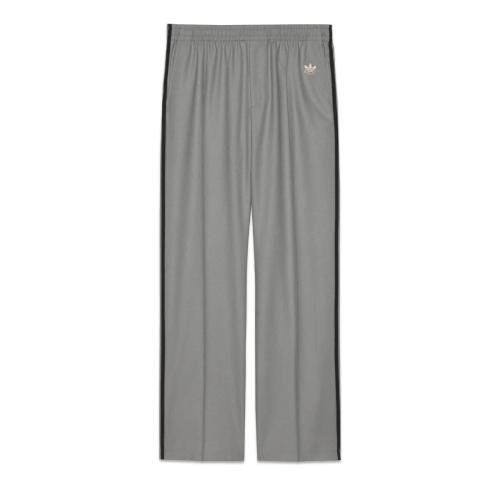  GUCCI古馳 22年秋冬 男士 adidas x Gucci聯(lián)名系列羊毛法蘭絨長(zhǎng)褲 714926 ZAK7B 1128