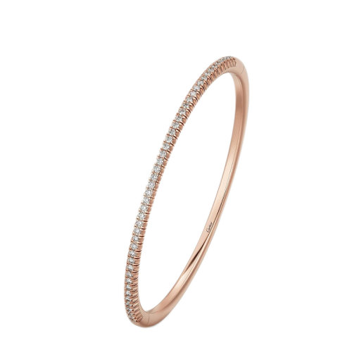 CARTIER/卡地亞 經(jīng)典ETINCELLE系列 18K金玫瑰金鑲嵌48顆鉆石簡約手鐲B6049817