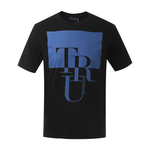 主推 Trussardi/楚莎迪 純棉圓領(lǐng)男士短袖t恤 短t 休閑上裝 上衣