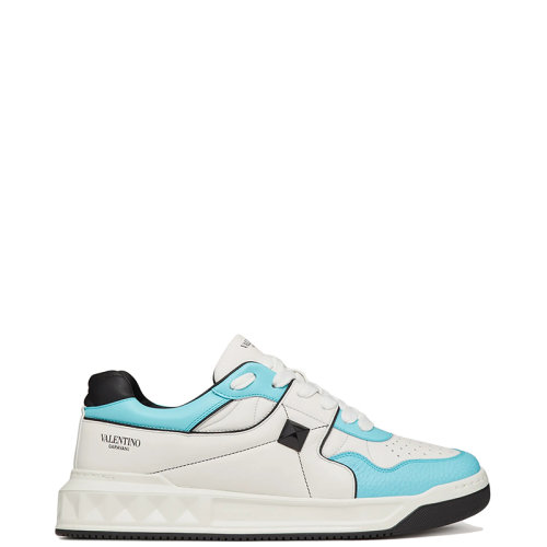 Valentino/華倫天奴 22年早春新款 ONE STUD系列 男士白色/天藍(lán)色/黑色軟羊革低幫運動鞋XY2S0E71NWNY93
