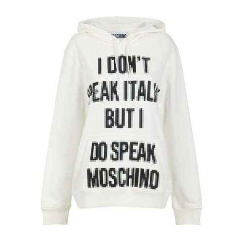 MOSCHINO/莫斯奇諾  女裝 連帽 女士白色棉質(zhì)衛(wèi)衣 A177991271002 HKY210468