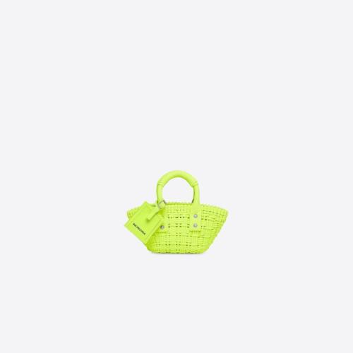  BALENCIAGA巴黎世家 22年秋冬 女士 手提包 Womens Bistro Xxs Basket With Strap in Yellow 6