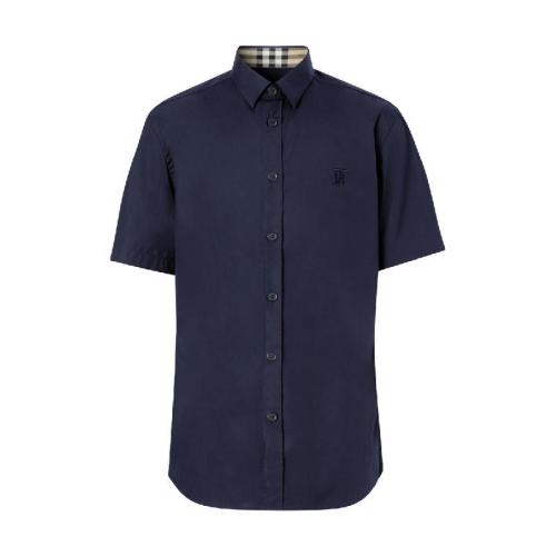  BURBERRY 22年秋冬 男士 專屬標(biāo)識(shí)設(shè)計(jì)彈力棉質(zhì)短袖襯衫 80323111