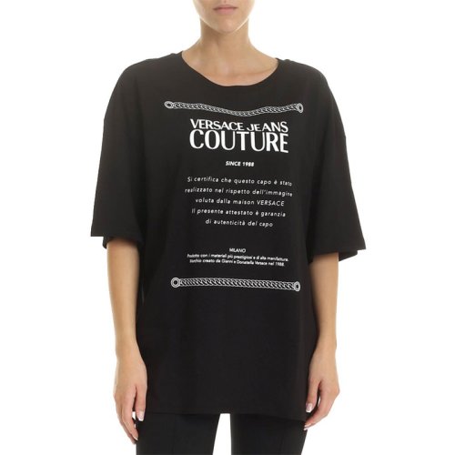  VERSACE JEANS COUTURE 女士印花棉質(zhì)短袖T恤 B2HUA7BT 30212 899 PLFSX