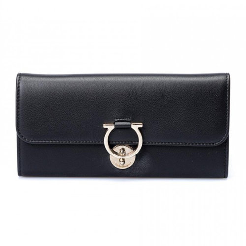 Salvatore Ferragamo/菲拉格慕 女士 女包 黑色皮革卡包錢包 22D182 684181