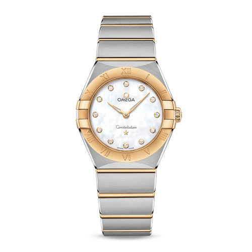 OMEGA/歐米茄 星座系列 精鋼 18K金 鉆石刻度 石英機(jī)芯 女士腕表 131.20.28.60.55.002