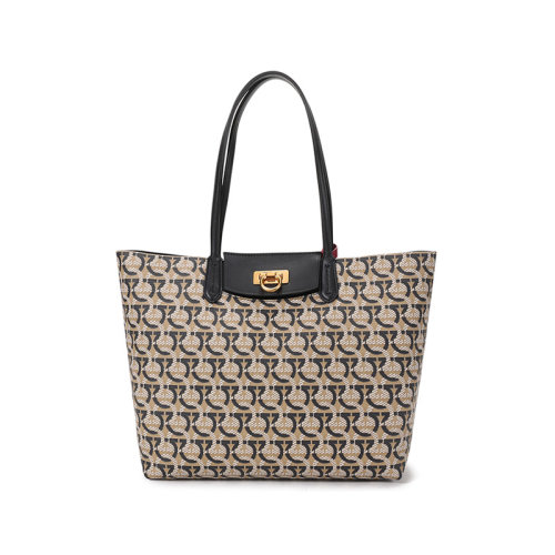 Salvatore Ferragamo/菲拉格慕  女士涂層帆布手提單肩包托特包子母包購(gòu)物袋 21I012