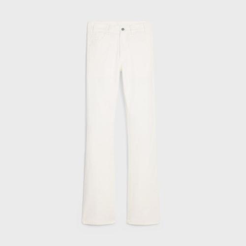  CELINE賽琳思琳 22年秋冬 男士 牛仔褲 DYLAN OPTIC WHITE水洗色喇叭牛仔褲 2N344617R.01OQ