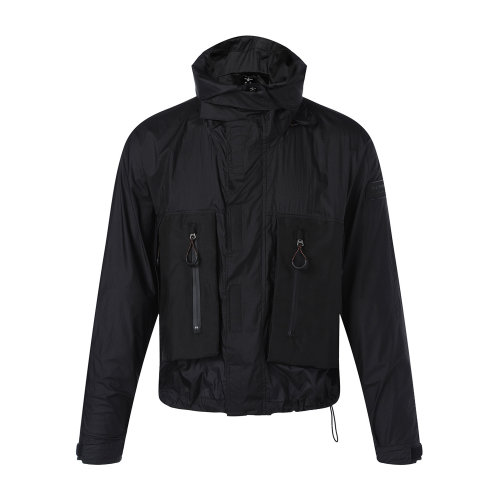 BURBERRY/博柏利 男士夾克 隱藏式連帽黑色男士夾克外套上裝男裝40621651