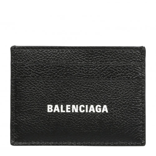 Balenciaga/巴黎世家 男士黑色粒面皮革字母徽標(biāo)印花錢(qián)夾錢(qián)包卡夾卡包男包 594309-1IZI3-1090