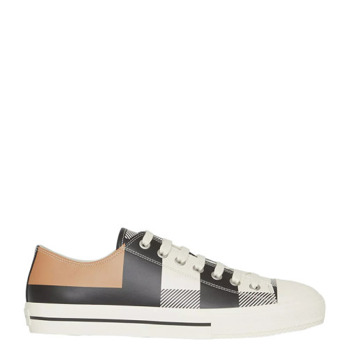 BURBERRY/博柏利 22年早春新款 男士駝色光滑小牛皮格紋印花運(yùn)動(dòng)鞋80436061