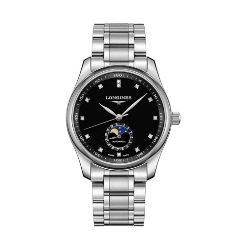 LONGINES/浪琴  名匠系列黑色上漆拋光表盤(pán)鑲有13顆鉆石的男士腕表40毫米 L2.909.4.57.6