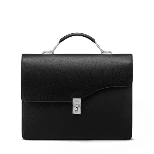 DIOR/迪奧 ELITE系列 男士黑色粒面小牛皮手提公文包1GABR142YMJ_H43E
