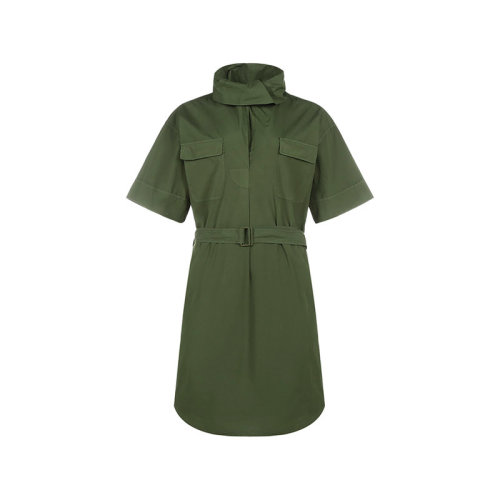 KENZO/高田賢三  女士連衣裙 女士棉質高領短袖連衣裙 2RO031 1LA