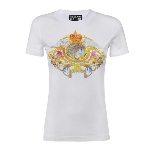  VERSACE JEANS COUTURE 女士印花棉質(zhì)短袖T恤 B2HWA7KD 30457 003 PLFSX