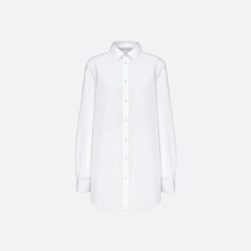  DIOR迪奧 22年秋冬 女士 長(zhǎng)袖襯衫 Blouse longue 241B32A3356_X0100