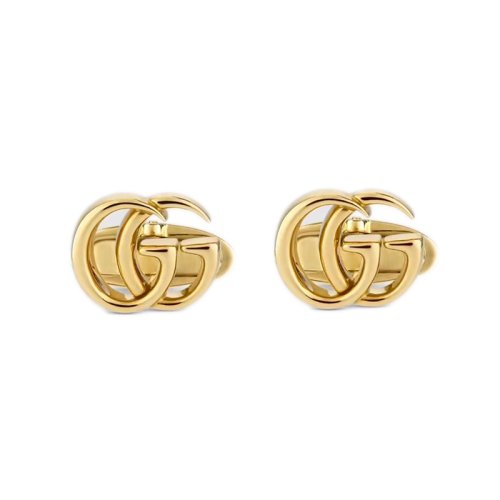 GUCCI/古馳 22早春新款 男女同款18K黃金雙G鏤空袖扣524954J85008000