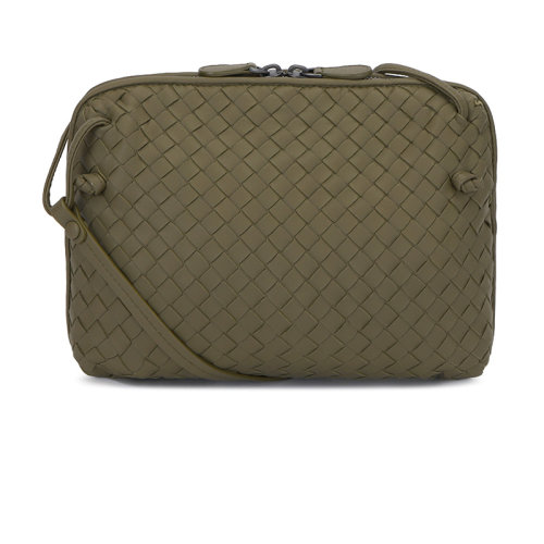 Bottega Veneta/葆蝶家  女包女士軍綠色皮革時尚百搭斜挎包單肩包  245354V00162850