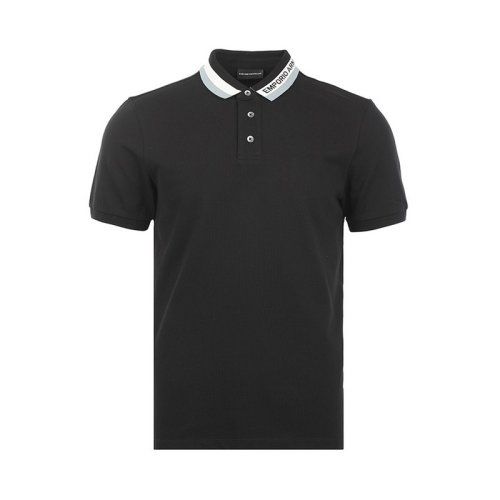  Emporio Armani/安普里奧阿瑪尼 男士黑色棉質(zhì)短袖POLO衫 3L1FAQ 1JPTZ 0061 PLFSX