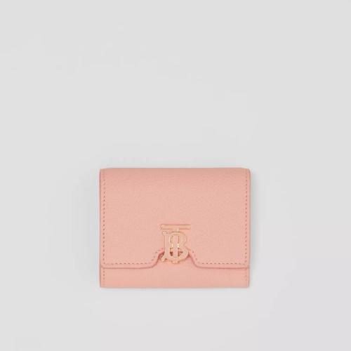 BURBERRY 22年秋冬 女士 粒紋皮革 TB 折疊式錢(qián)夾 80623831