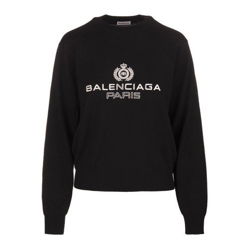  Balenciaga/巴黎世家 女士黑色棉質衛(wèi)衣 595106 T1551 1073 PLFSX