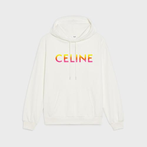  CELINE賽琳思琳 22年秋冬 男士 衛(wèi)衣 CELINE棉質(zhì)抓絨寬松連帽衫 2Y753670Q.01OW