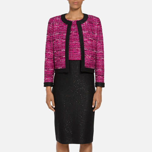 St.John/盛薔豐富紋理粗花呢女士夾克K62Y051