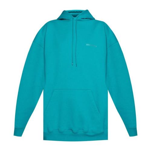  Balenciaga/巴黎世家 藍綠色logo徽標連帽衛(wèi)衣 578135 TKVB5 4664