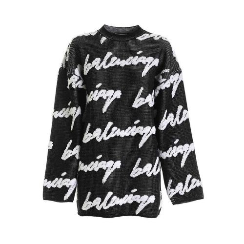  Balenciaga/巴黎世家 女士黑色織物針織衫/毛衫 628730-T3180-1070