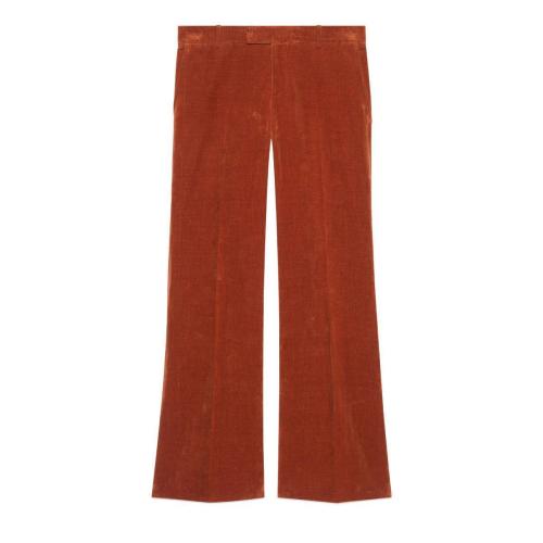  GUCCI古馳 22年秋冬 男士 天鵝絨喇叭褲 659654 Z328H 6038