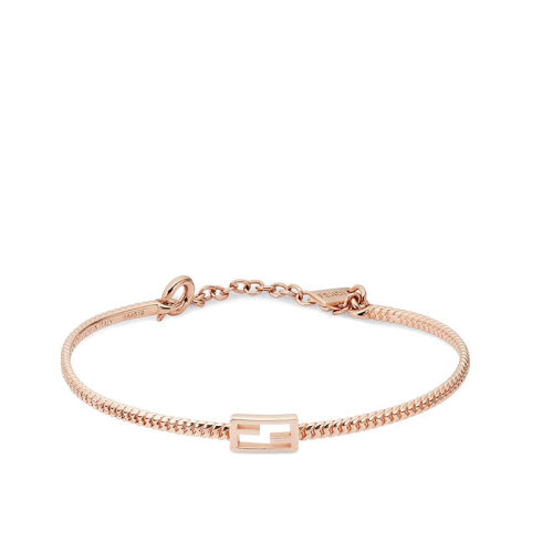 FENDI/芬迪  Baguette系列 女士玫瑰金金屬網(wǎng)狀鏈?zhǔn)宙?AG988B08F0CJ4