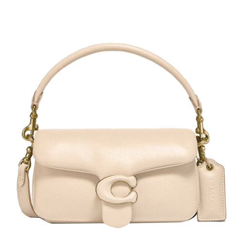 【熱賣 專柜同款】COACH/蔻馳Pillow Tabby枕頭包系列18女士純色皮革經(jīng)典C字母徽標(biāo)裝飾單肩包斜挎包手提包女包 C3880 多色可選