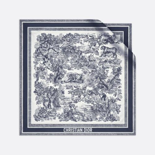  DIOR迪奧 22年春夏 女士 圍巾 Dior 印花方巾 15JOU090I602_C545