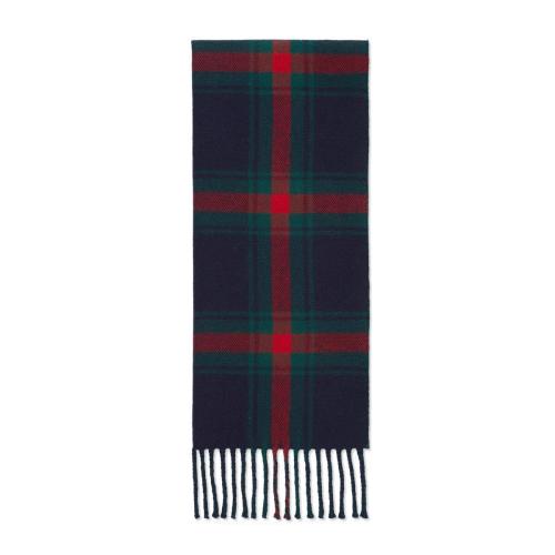  GUCCI古馳 22年秋冬 女士 GG和蘇格蘭格紋羊毛圍巾 715385 3GAJC 4174