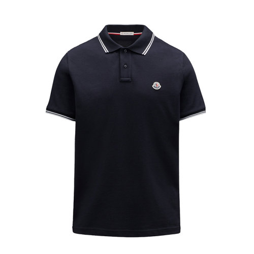 Moncler/蒙克萊 21年秋冬新款 男士午夜藍純棉短袖POLO衫G10918A706008455677X