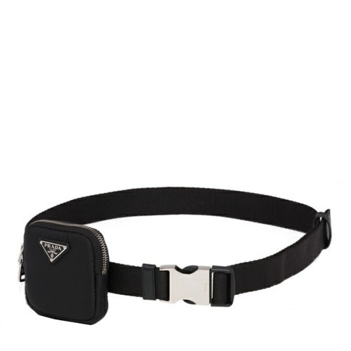 PRADA/普拉達(dá)  男士 黑色尼龍時(shí)尚腰帶 2CN076-BV1-F0002