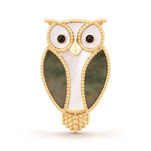  VCA梵克雅寶 22年秋冬 女士 胸針 Lucky Animals Owl胸針 VCARP2A*w*V00 預定商品1-3周發(fā)貨