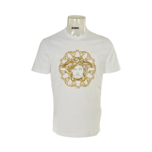  VERSACE/范思哲 男士白色棉質(zhì)短袖T恤 A73292 1952 A93A PLFSX