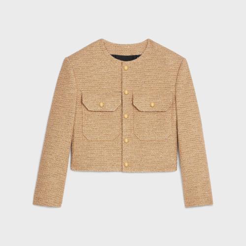  CELINE賽琳思琳 22年秋冬 女士 夾克 VESTE CHASSEUR NATTé LUREX 2V05M474S.18ON