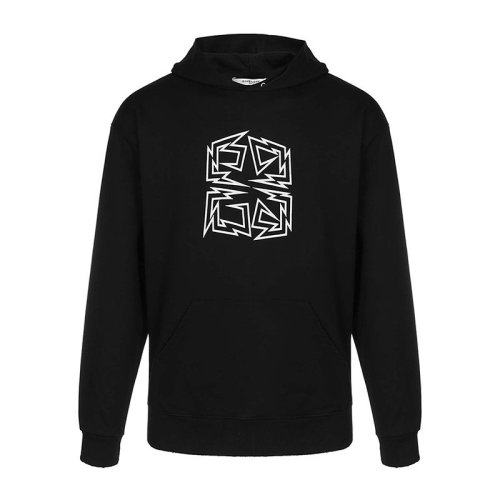 Givenchy /紀梵希 男士黑色聚酰胺纖維圖案圓領長袖連帽運動衫衛(wèi)衣